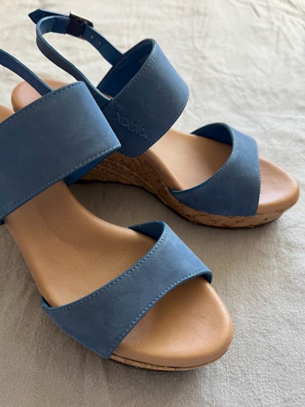 Ugg Australia Blue Elena Espadrille Wedge Sandals Size 7